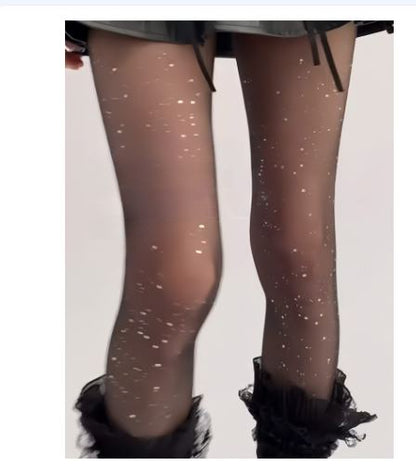 Black Glitter Sequin Stockings