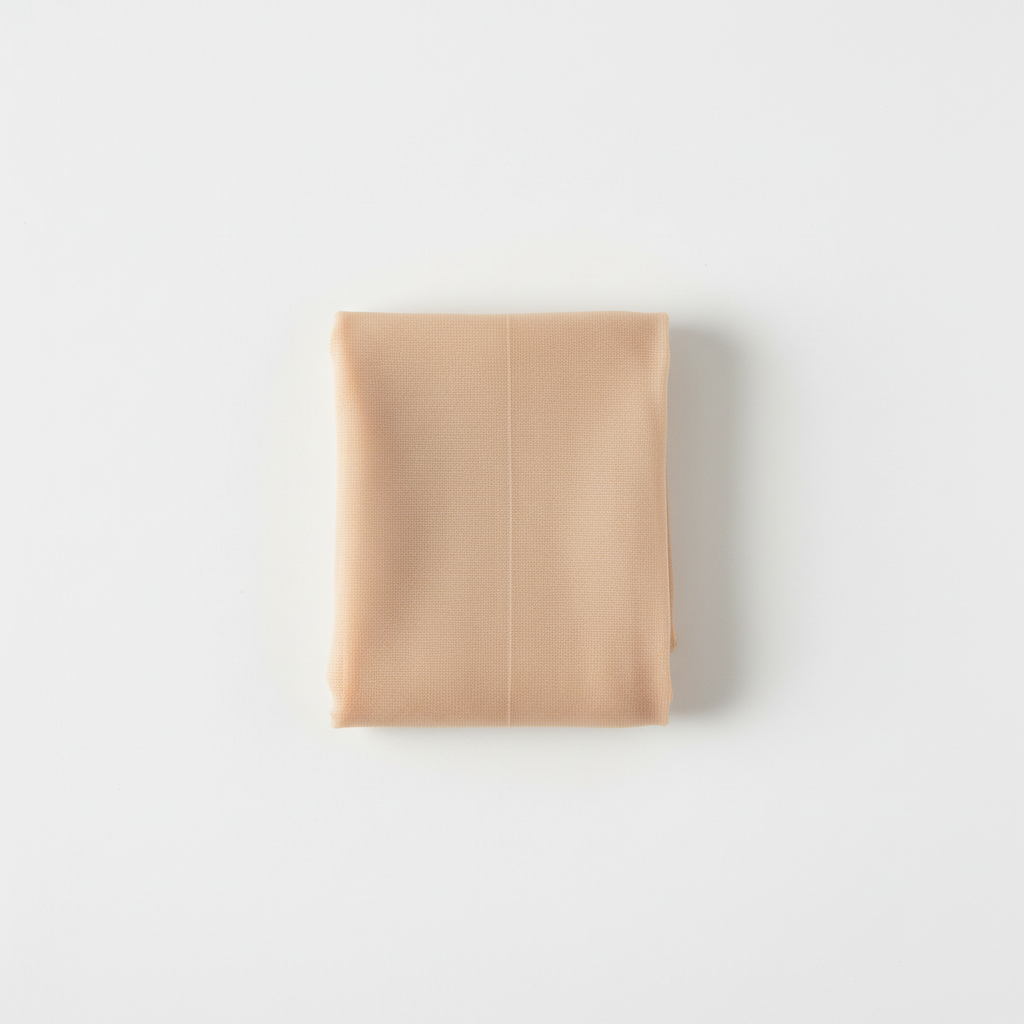 Nude sheer tights flat lay product photo