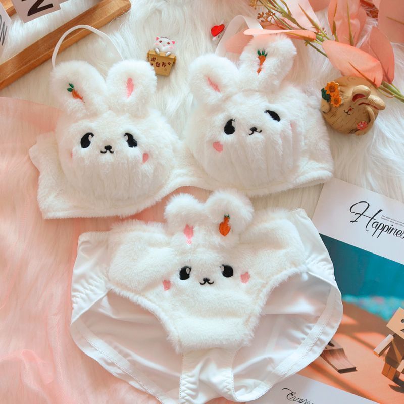 White Bunny Character  Panty Set