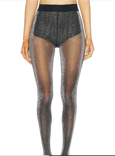 Silver Shimmer Glitter Tights